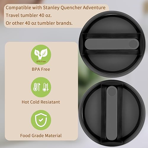 Miniatura 6 de Tapa de vaso de 40 onzas de repuesto para vaso Stanley, paquete de 2 vasos de repuesto para vaso Stanley Quencher H2.0 Cup Adventure Quencher,