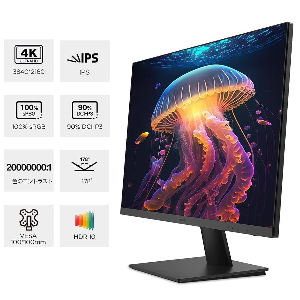 KOORUI　4Kモニター　27インチ　IPS　3840x2160　60Hz 51bMoRUbuRL.jpg