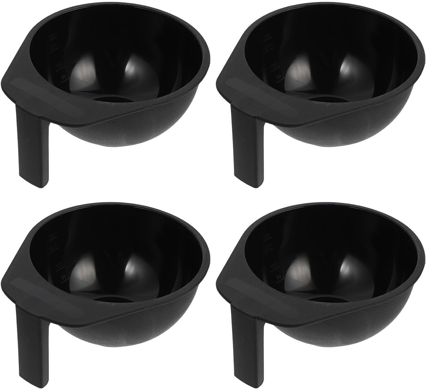 Hair Dye Mixing Bowls Set of 4 Plastic Hair Color Bowls with Handles for Salon and Professional Tools