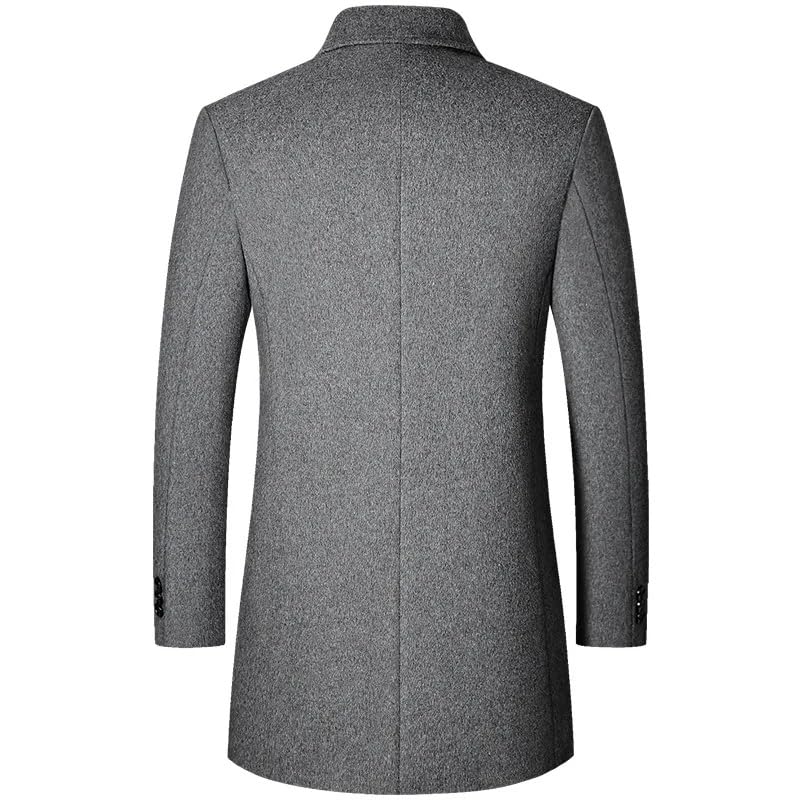 Dninmim Men's Wool Blends Trench Coats Long Winter Jackets Autumn Winter Business Casual Trench2