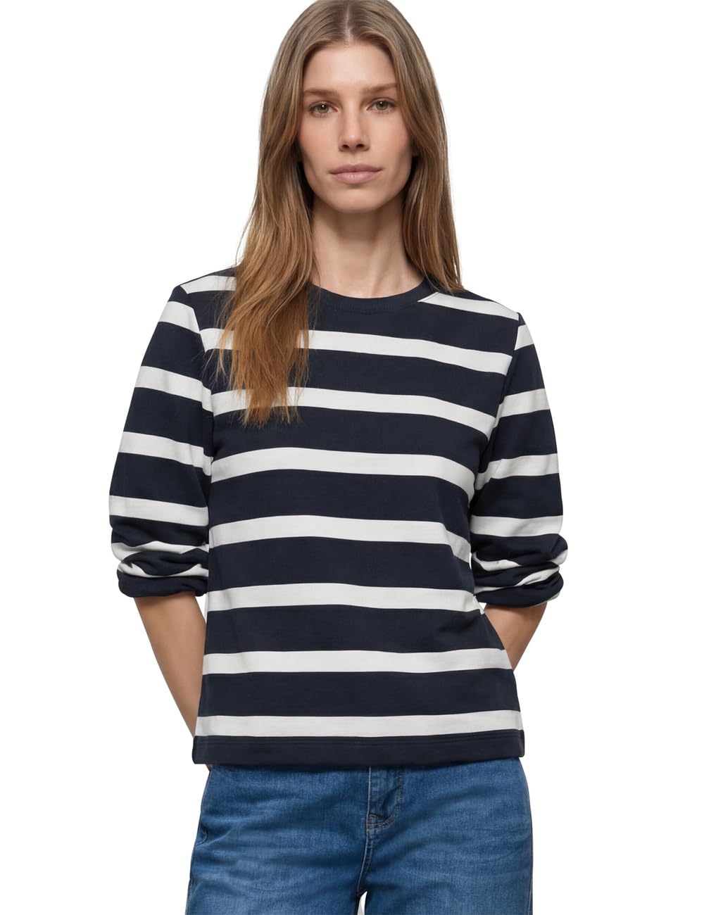 Street One Damen 3017560 Gestreiftes Sweatshirt (1er Pack)