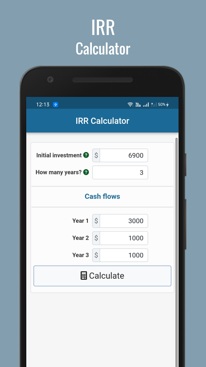 IRR Calculator - App on Amazon Appstore