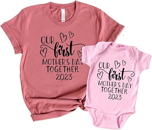 Miniatura 3 de Our First Mothers Day Matching Shirts For Mommy And Baby, Matching Mom And Son Outfits For Mother's Day 2023, Mom And Daughter Matching Outfits