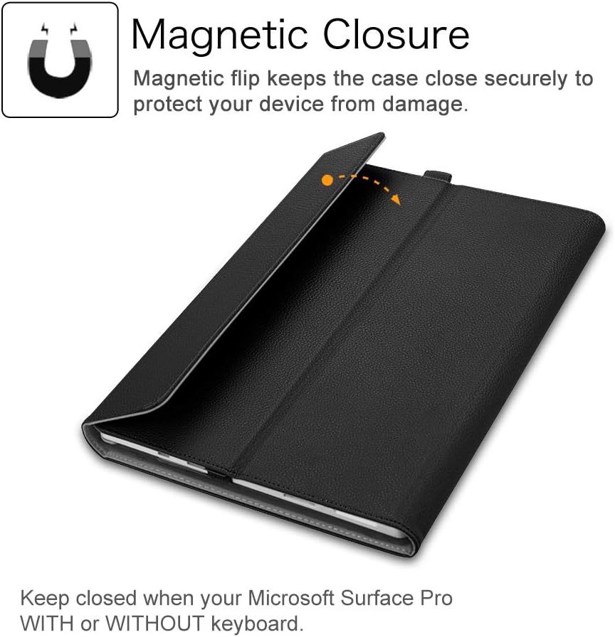 تبلت Fintie برای تبلت جدید Microsoft Surface Pro 7 / Pro 6 / Pro 5 / Pro 4 / Pro 3 12.3 اینچ - چند زاویه مشاهده نمونه کارها جلد تجاری ، سازگار با صفحه کلید Cover Cover (مراکش عشق)