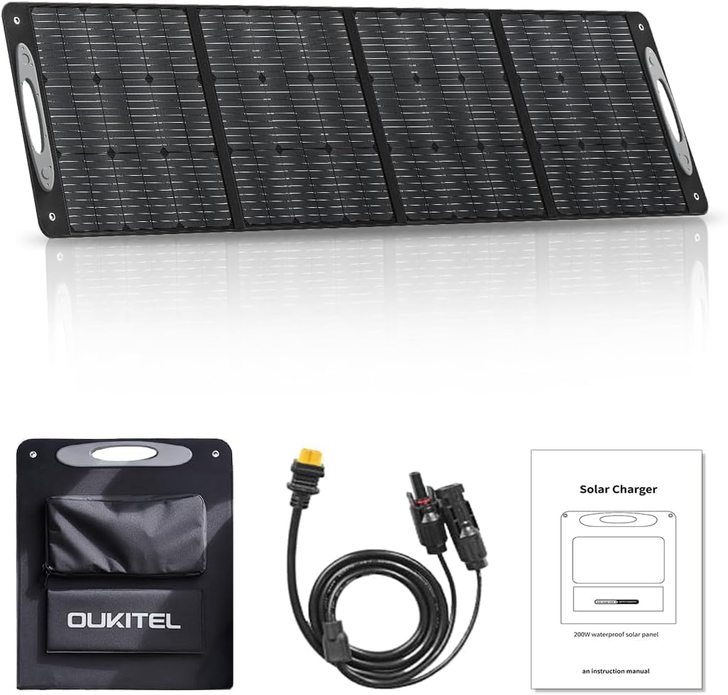 Amazon.co.jp: OUKITEL100W 折りたたみ式 ソーラーパネル 太陽光パネル