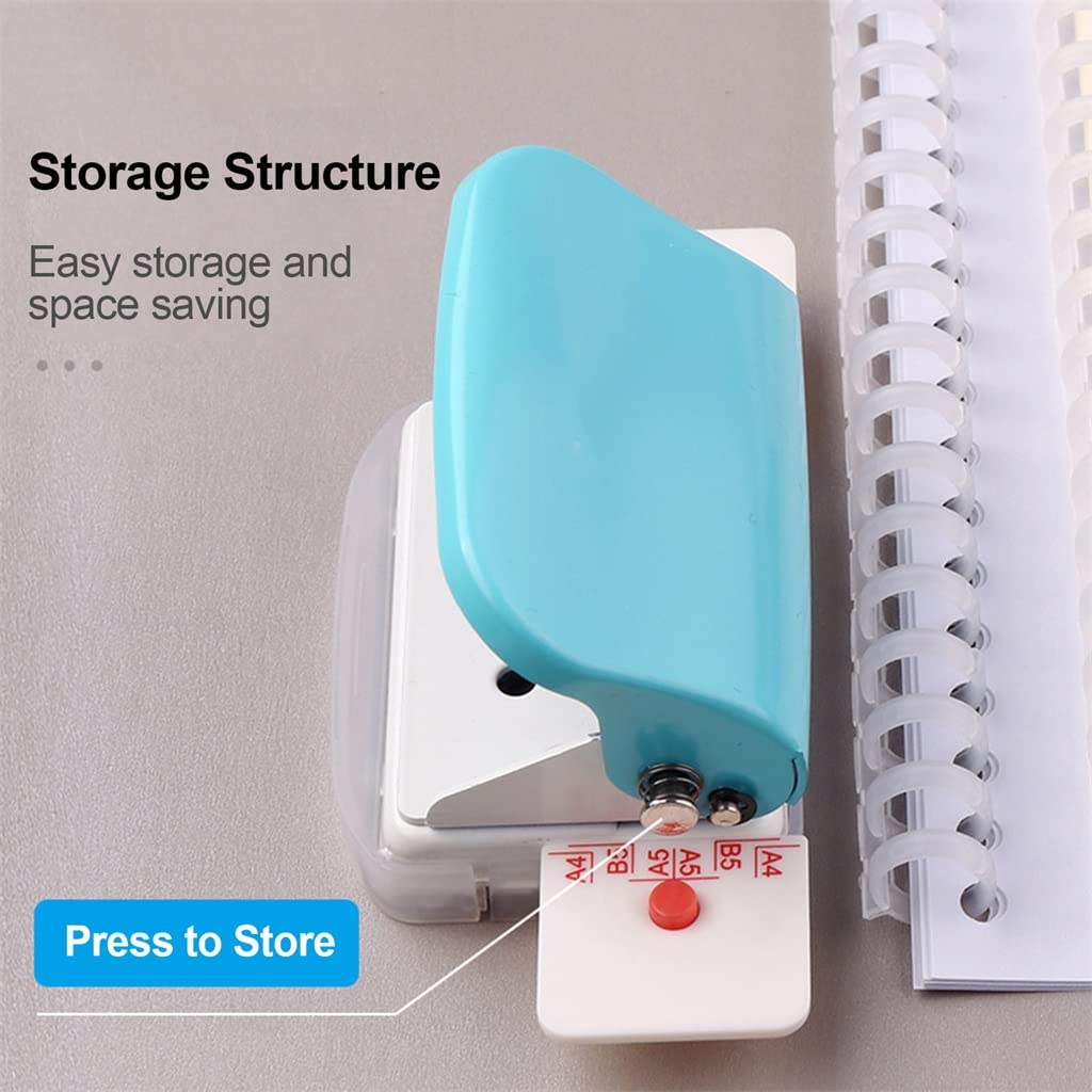 6 Hole Punch Handheld Metal 5 Sheets Capacity 6mm for Notebook Scrapbook Diary Planner