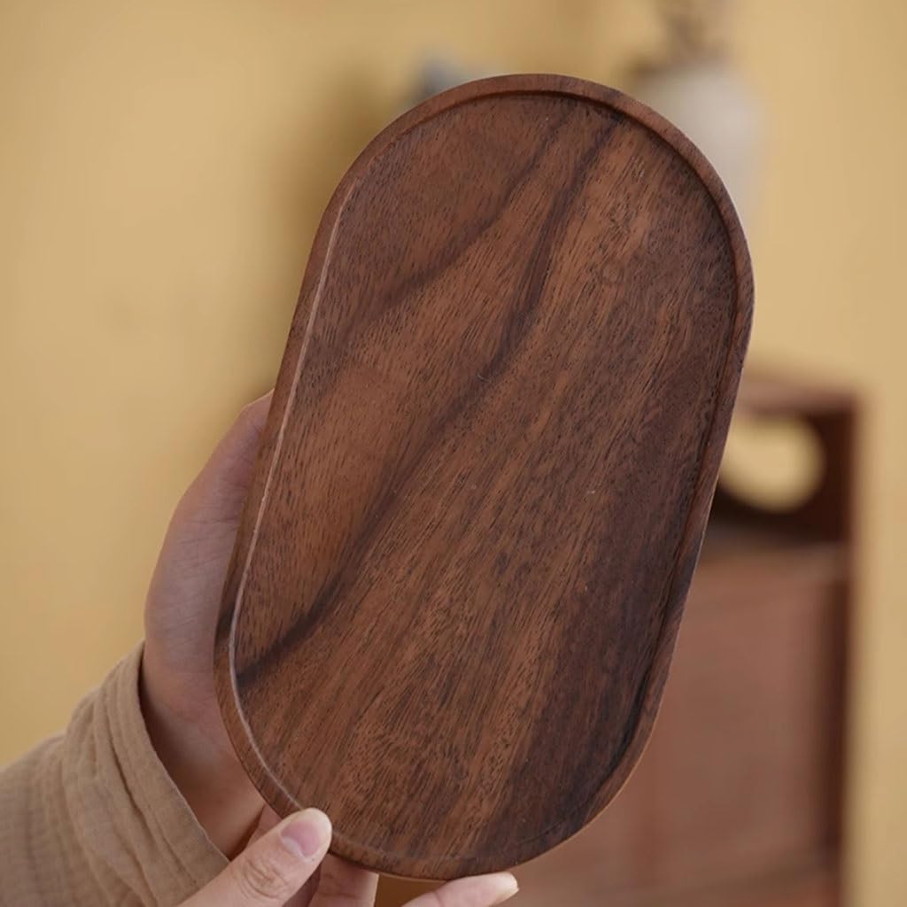Bandeja de Madera Maciza para Servir - Bandeja pequeña de Burbujas para Mesa de té y Escritorio de la Sala café y refrigerios - Decoración Elegante para el hogar y Elemento es