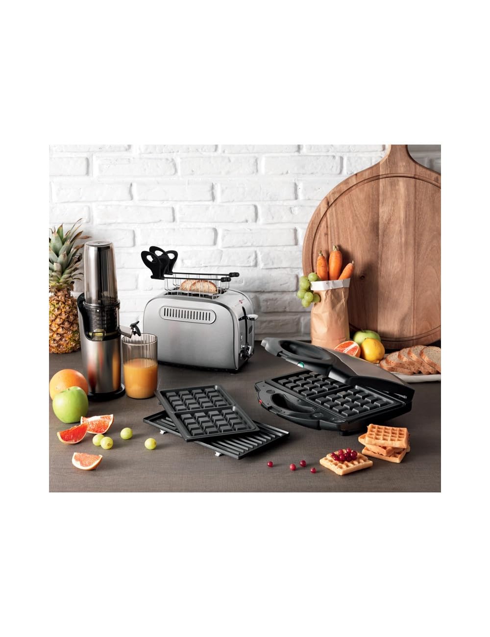 Tostiera Bistecchiera Elettrica Piastre Rimovibili Inox Alluminio Toast Waffle 31x29cm Apribile 52600 Brandani Nero