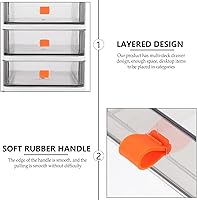 Vista 7 de VORCOOL Desktop Drawer Organizer 5 Drawer Storage Drawers Stationery Drawer Box Office Personal Organizer Plastic Vanity Containers for Storing