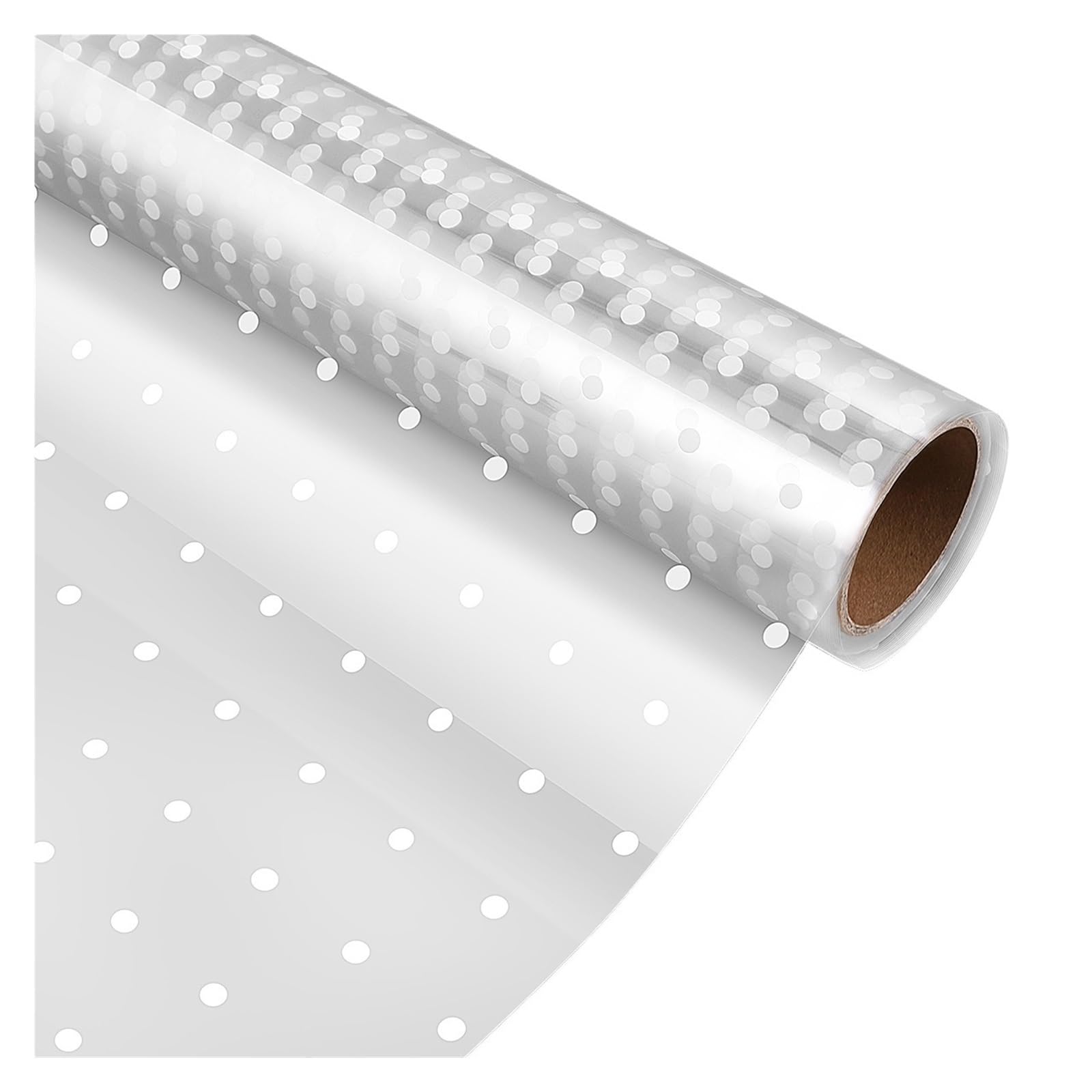 Rolada celofanowa | Przezroczysty 2,5 mil 2 szt. 40 cm x 30 m: pakowanie prezentów, rękodzieło, impreza