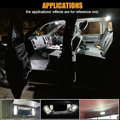 Miniatura 7 de Kit de luz interior LED blanca de 14 piezas compatible con Dodge Ram 2009 2010 2011 2012 2013 2014 2015 2016 2017 2018 Dodge Ram 1500 2500 3500 Map