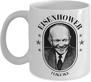 President Eisenhower Coffee Mug General I Like Ike Vintage Republican Political Campaign Gift