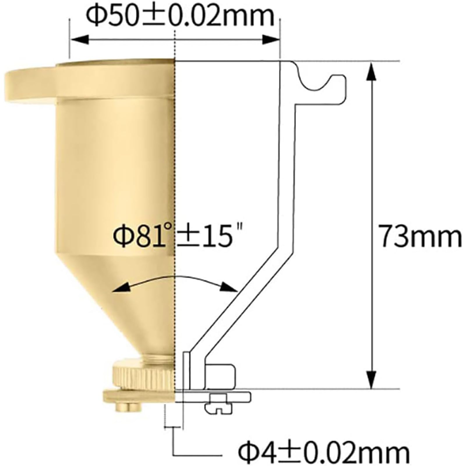 McbeAn Desktop Paint Flow Rate Cup, Immersion Brass Viscosity Cup with Stopwatch & Adjustable Stand Height, High Precision, for Test Viscosity of Inks & Coatings & Paints