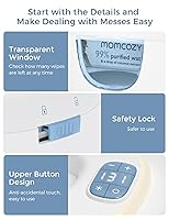 Vista 8 de Momcozy - Calentador de toallitas para bebé, diseño innovador de resorte, dispensador de gran capacidad para 60-80 unidades, 4 modos de control