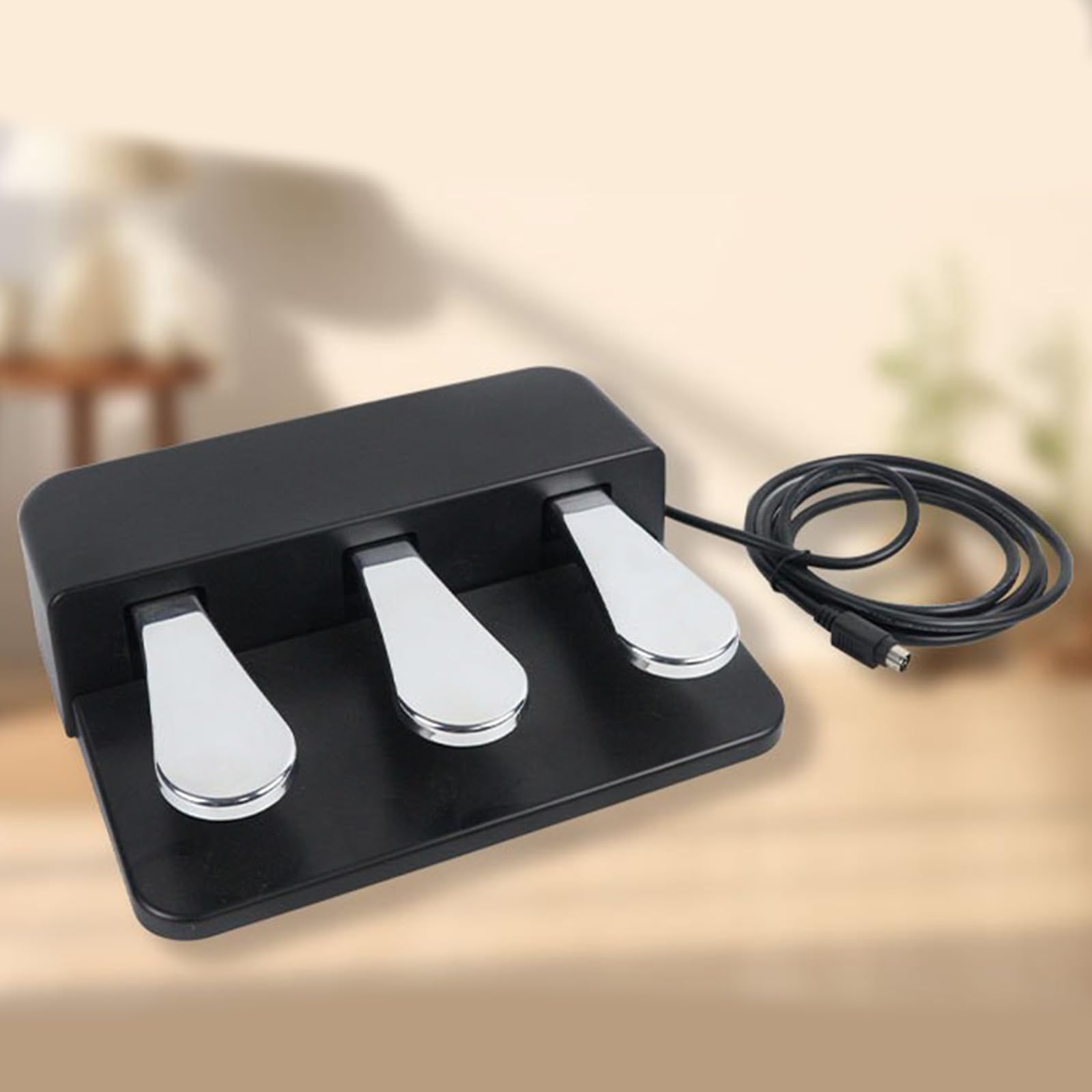 Pedal universal de sostenimiento adecuado para teclados electrónicos y pianos digitales, textura ABS, base antideslizante, diseño portátil