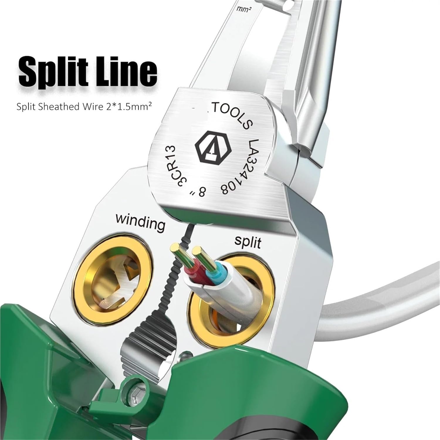 1PC 8 In1 Stainless Steel Multifunctional Wire Stripping Pliers for Wire Winding Electrical Measurement and Electricians(LA324108)