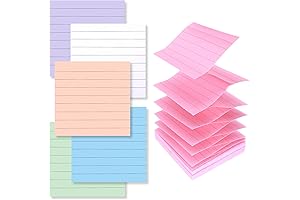 Lined Pop Up Sticky Notes 3x3, Bright Color, Easy Write