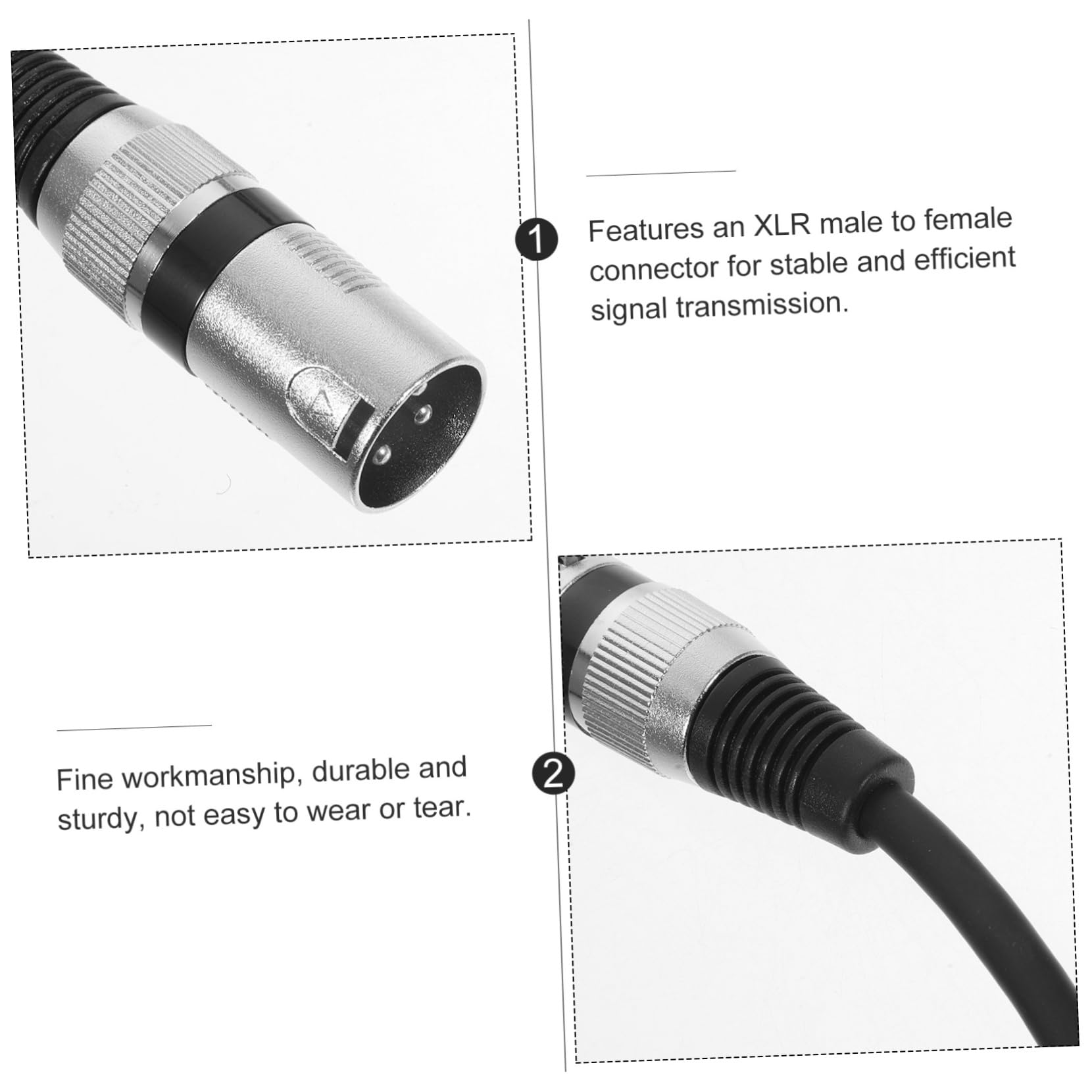 TOYANDONA 6piezas Cable De Micrófono Macho Hembra Para De Grabación y Ktv Transmisión De Audio Rápida