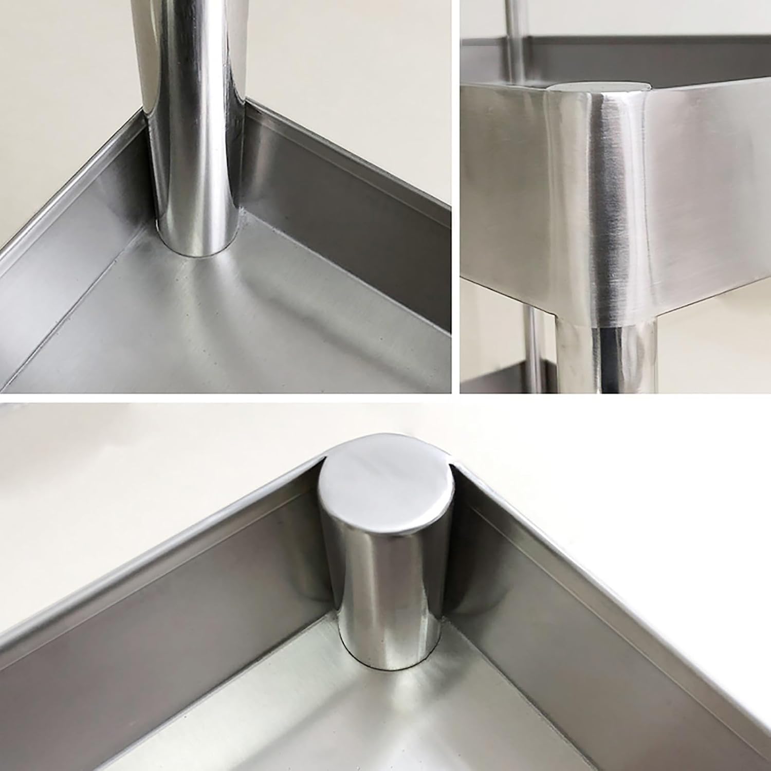 Stainless Steel Medical Cart,with Wheels Medical Dental Lab Cart,Utility Service Cart,W/ 360° Swivel Wheels Lockable for Restaurant, Kitchen, Warehouse, Garage, Hotel(One Color-40 * 40 * 85Cm)