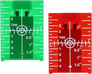 Lot de 2 panneaux de cibles laser &agrave; r&eacute;flecteur, accessoires laser de nivellement, panneau de cible laser, r&eacute;cepteur laser, accessoires de mesure laser, distance de cible laser, pour une am&eacute;lioration
