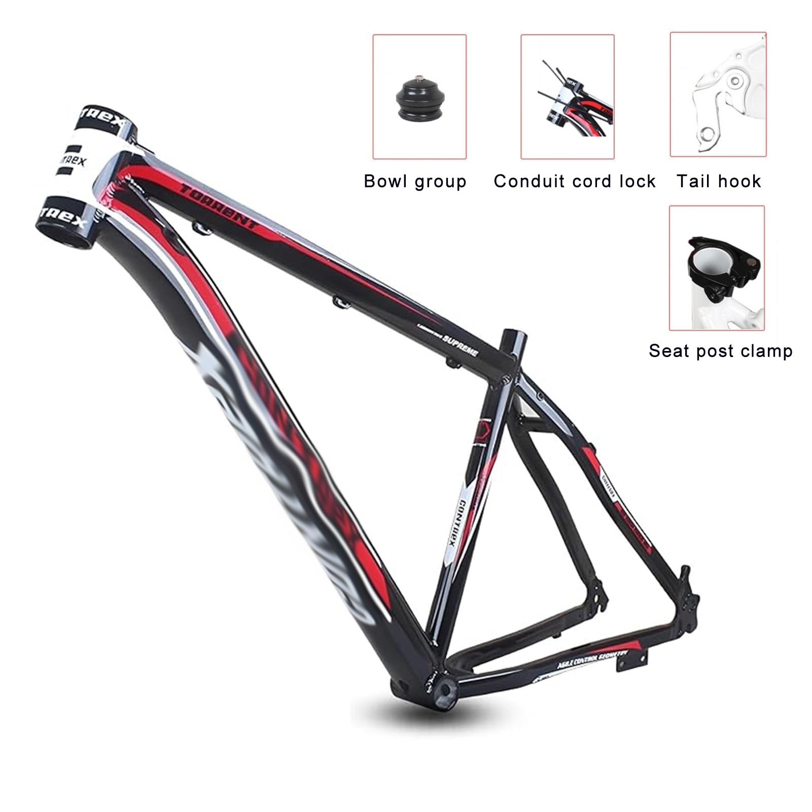 29-Zoll-Hardtail-Mountainbike-Rahmen, QR 135 Mm Interne Routing-Scheibenbremse, 17-Zoll-Fahrradrahmen Aus Aluminiumlegierung, Unterstützt Ölscheibe