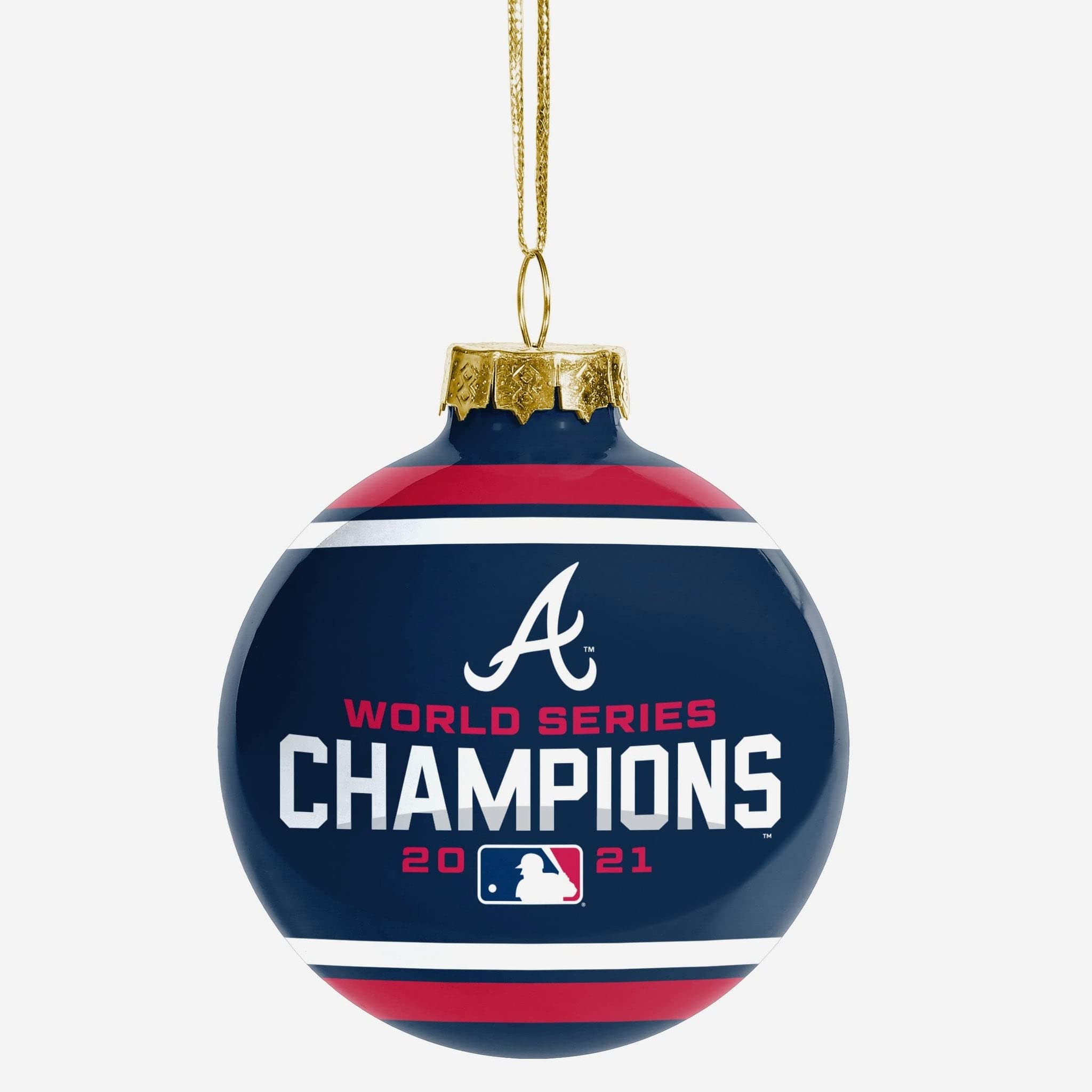 Atlanta Braves 2021 World Series Champions Glass Ball Ornament MLB