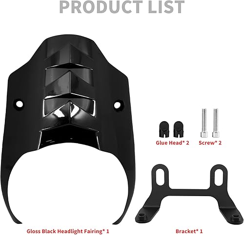 Miniatura 5 de Cubierta de carenado de faros delanteros de motocicleta para Harley Softail Street Bob FXBB FXBBS 2018-2022