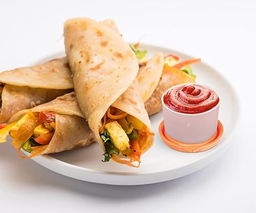 Miniatura 2 de Recipiente para condimentos con tapas, paquete de 8, 5 onzas. Recipiente para aderezo de ensalada para llevar, pequeños recipientes de