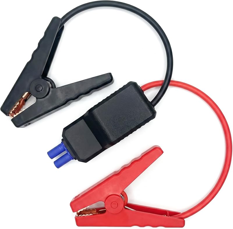 EC5 Battery Alligator Clip Jumper Cable, 12V Car Emergency Jump Starter Connector Wire with Positive Negative Clips for Auto Portable Jump Starter Power Bank (Red & Black)