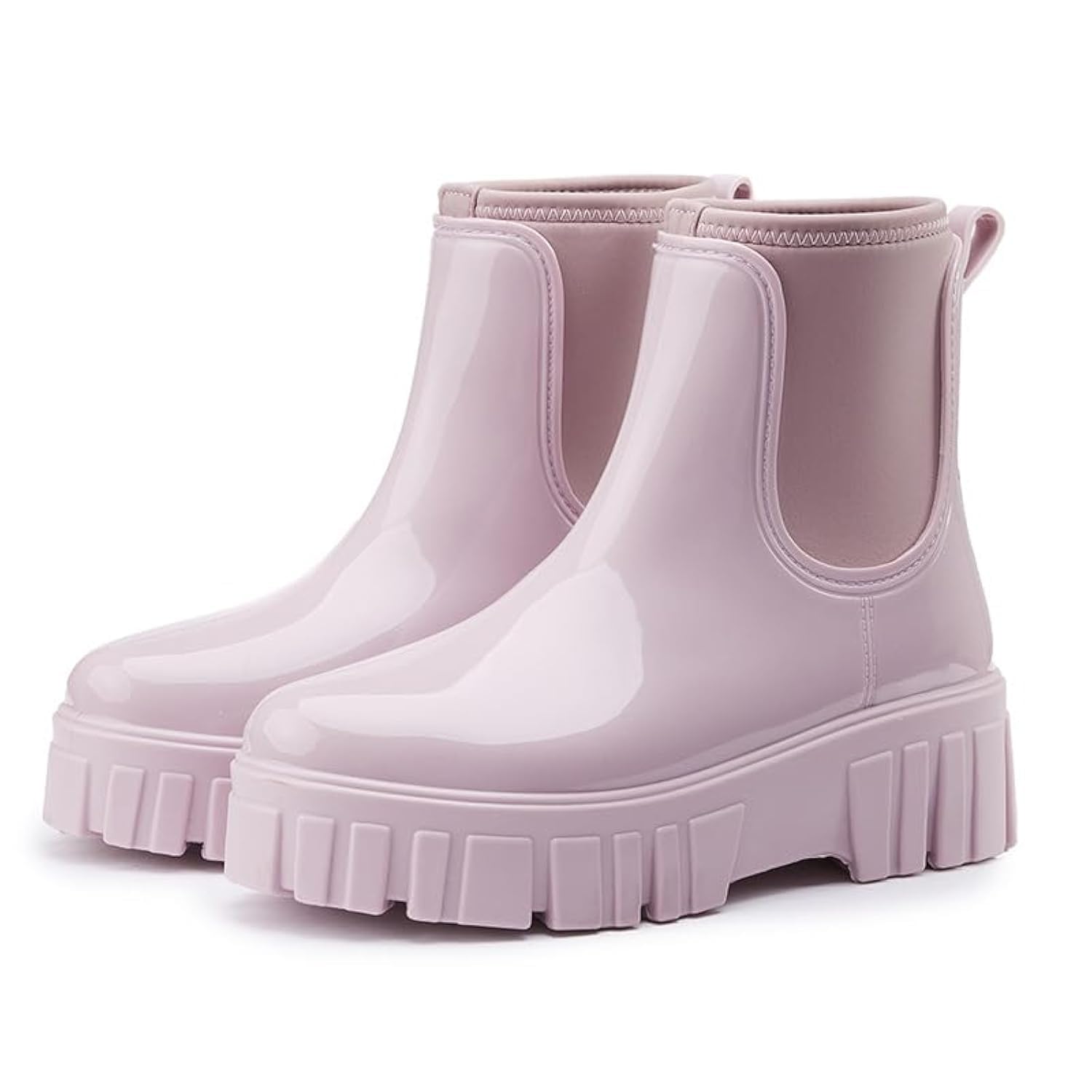 CLYCTIP Botas de lluvia para mujer, botas cortas Chelsea impermeables, botas de lluvia para mujer, botas Wellington, tallas 3-8