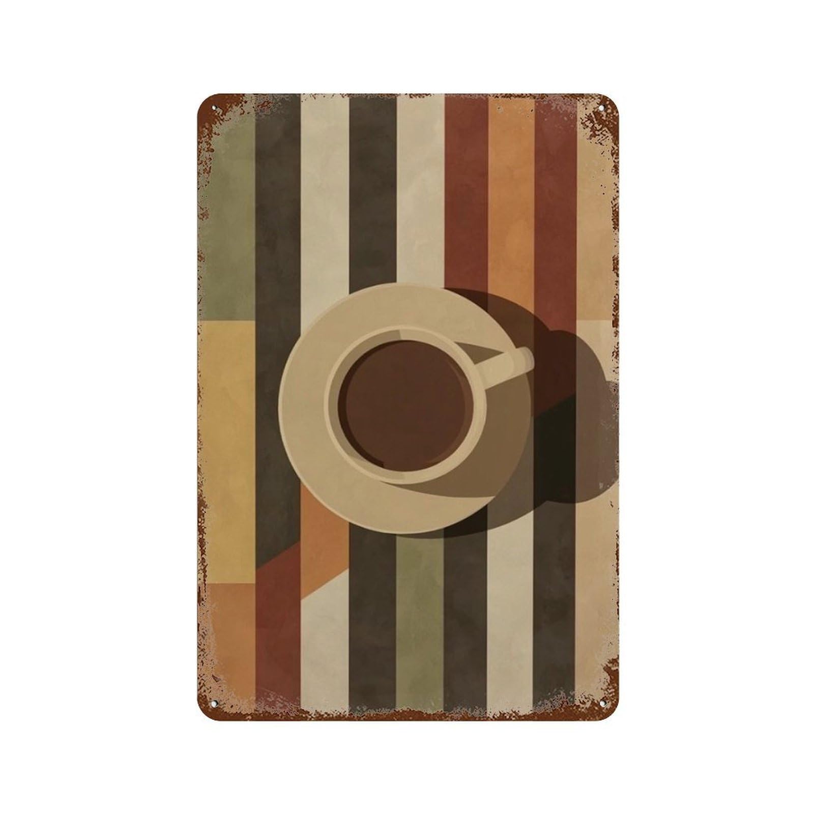 xiaoxiaoshen Coffee Cup Modern Kitchen Latte Minimal Cafe Wall Decor Art Metal Tin Poster Modern Home Decor Art Home Bar Shop Decorations Vintage Sign 30x20cm