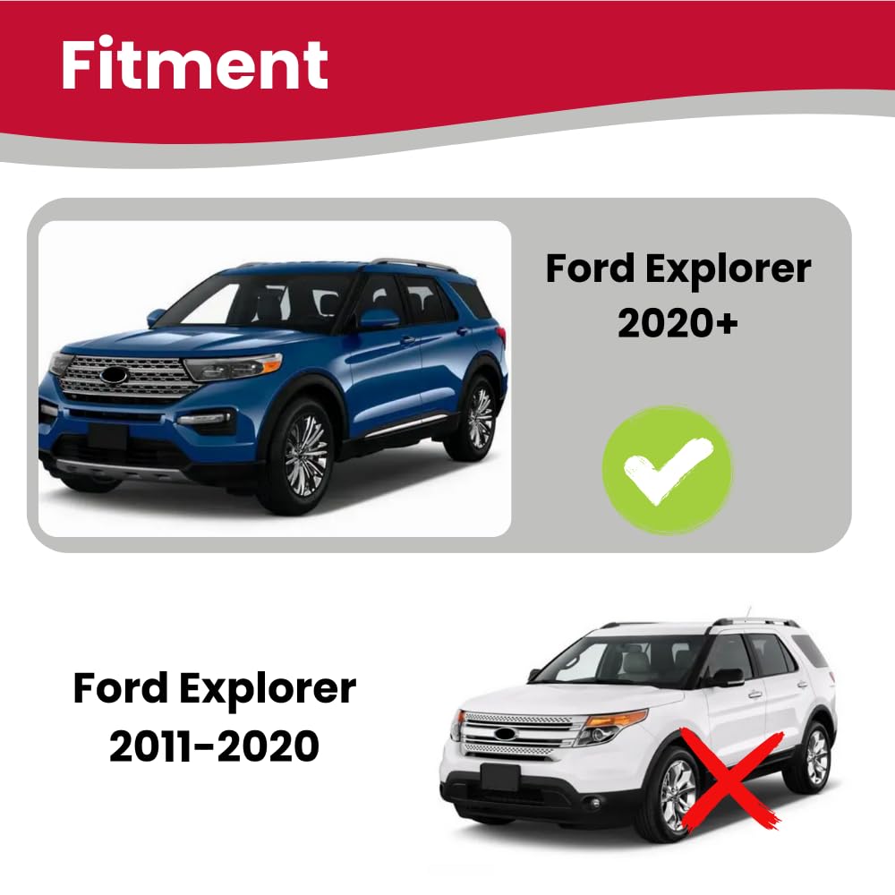 Titopena Side Steps Fit for Ford Explorer 2020-2024 2025 XLT,ST,Limited,Hybrid,Platinum,Running Board Nerf Bar (with Mud Flaps)