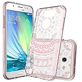 Galaxy J3 Emerge Case,J3 Eclipse Case,J3 Prime Case,J3 Mission Case,J3 2017/J3 Luna Pro/Sol 2/Amp Prime 2 Case Clear with Screen Protector,Anoke Slim Fit Phone Cover for Samsung J3 Emerge CH Rose Gold