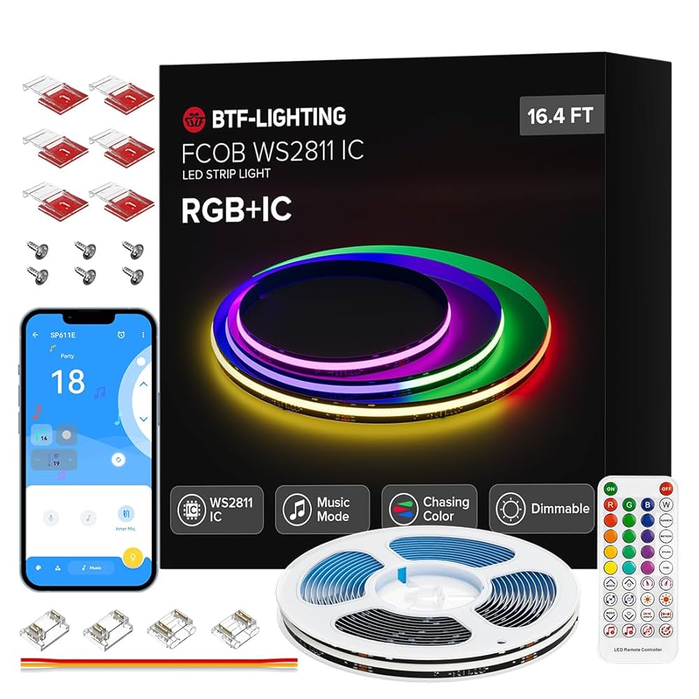 Amazon.com: BTF-LIGHTING FCOB WS2811 IC RGB COB LED Strip
