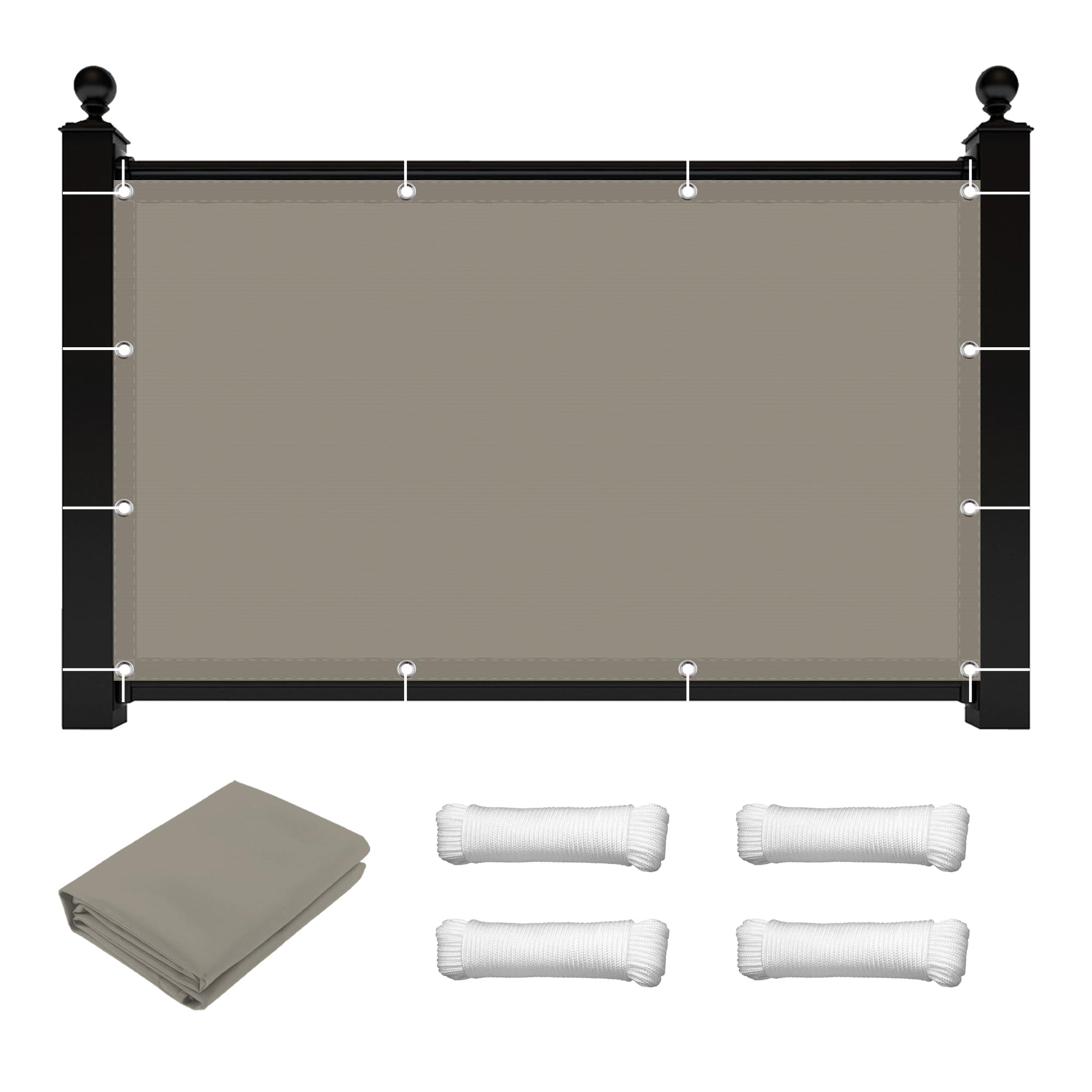 Ombrage voiles solaire 1.8x3m bache pour pergola polyester extérieure imperméable anti UV