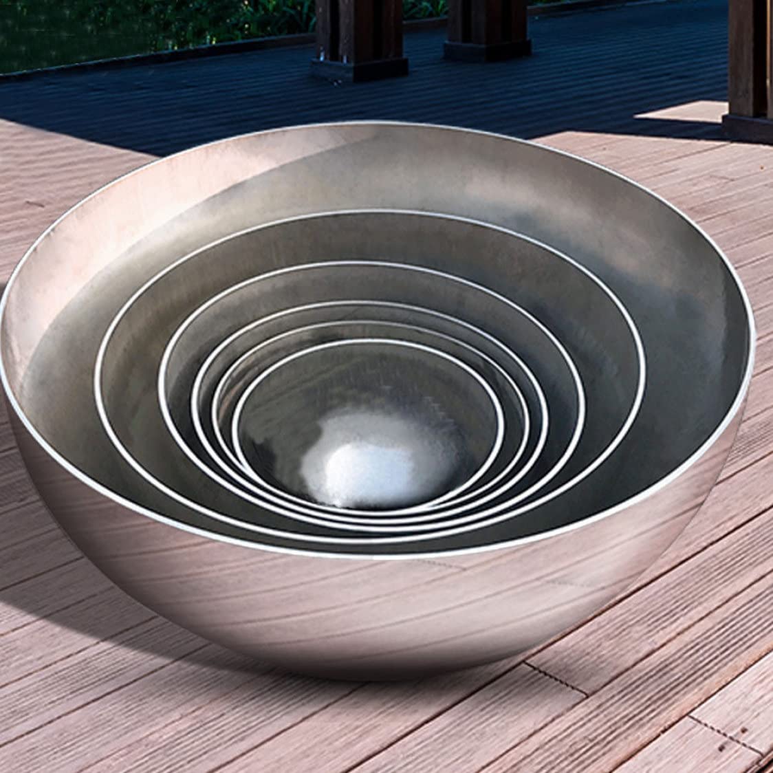 6 sztuk mezza sfera cava decorativa w ogrodzie z stali nierdzewnej lustrzana