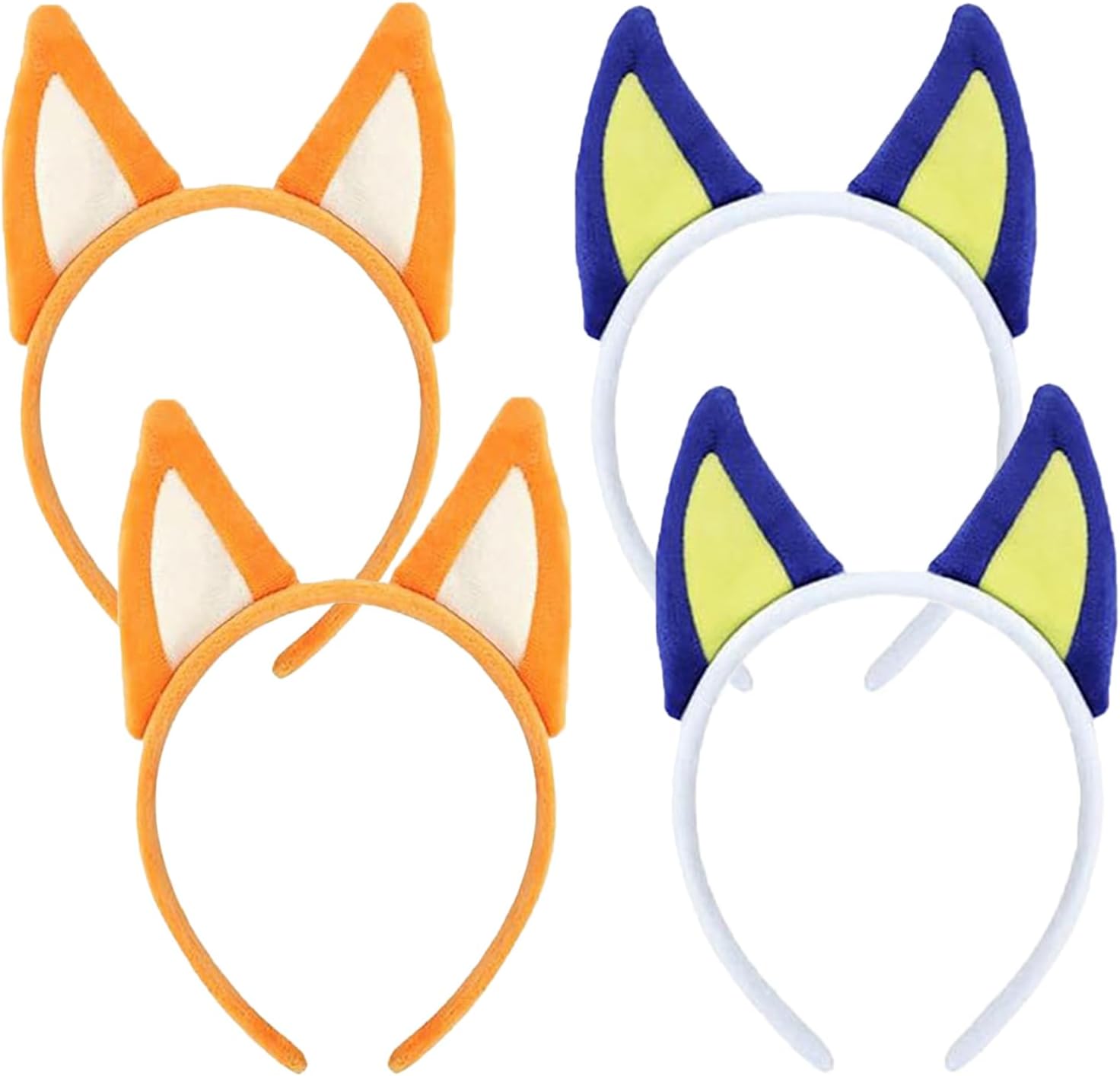 Jolbndcv 4 Pcs Dogs Ear Headbands Soft Blue Party Costumes for Pet Birthday Party Costumes Dress-up Supplies