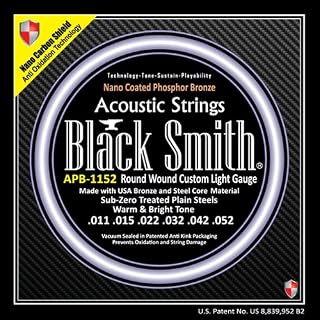 Blacksmith Apb11–52 Aot Cordes, acoustique Bronze phosphoreux Custom Light 11–52 - Les Beatles, Paul McCartney, John Lennon, RIngo Starr, George Harrison