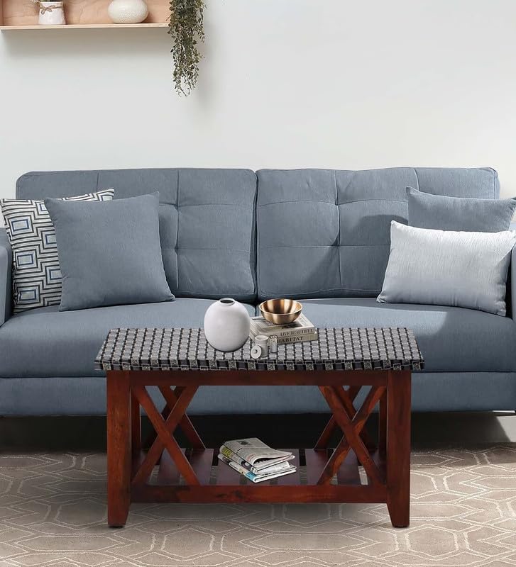 Image of The Furnishing Tree Elastic Rectangular Center Tpoy Table Cover WxL 24x60 in Inches Polyester Basketweave Pattern Grey