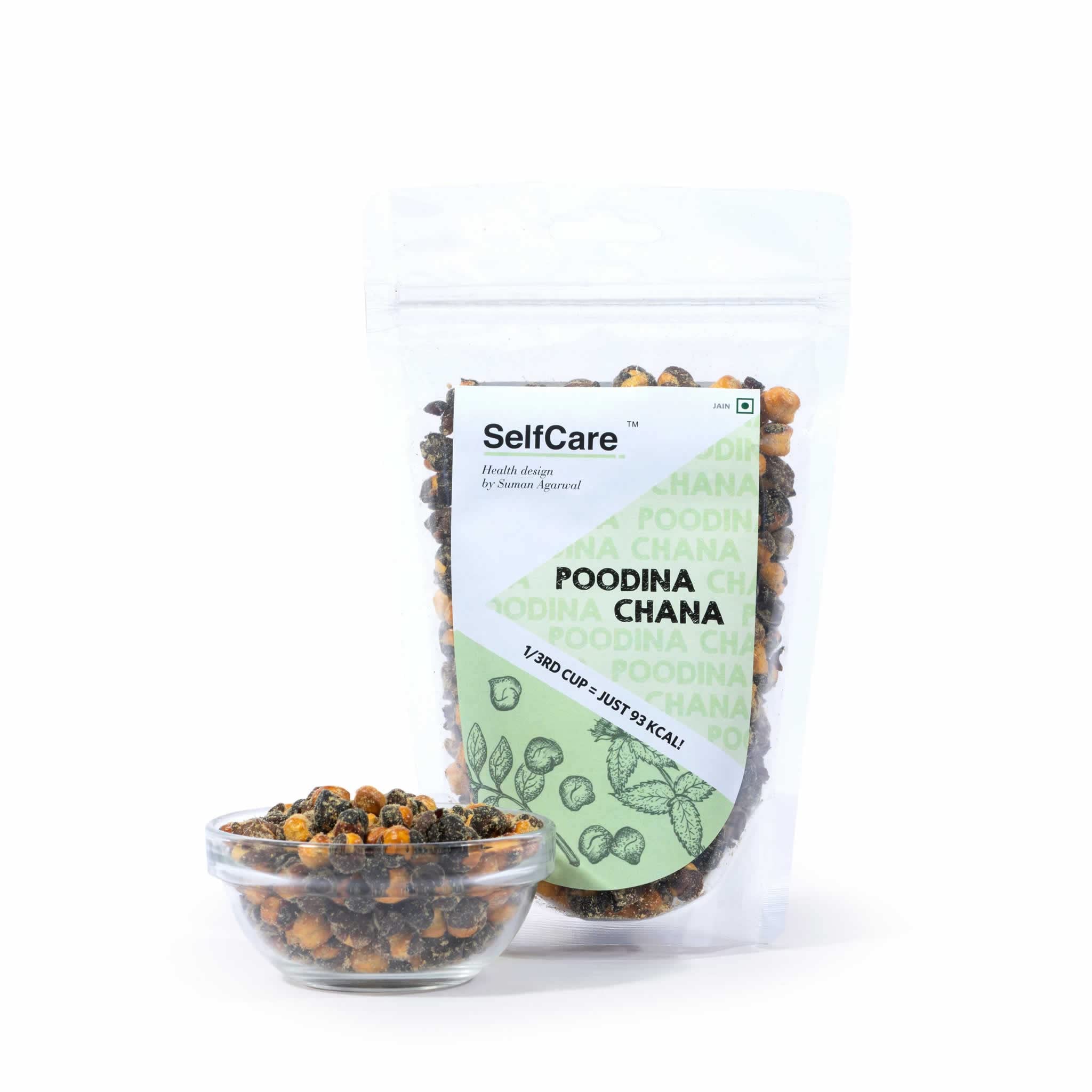 SelfCare By Suman Agarwal Poodina Chana Pack of 1 200g | Roasted - No Added Sugar - Gluten Free | Snacks - Namkeen - Grocery | Spicy Crunchy & Chatpata - Tae time Snakcing | Jain & Travel Friendly (B0B7T459NT) Amazon Price History, Amazon Price Tracker