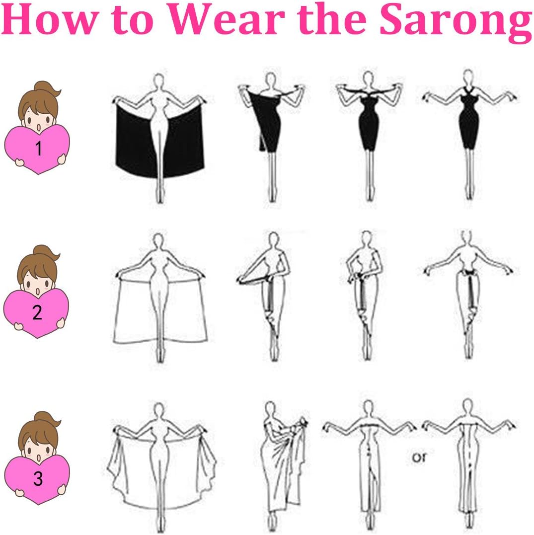 CHIC DIARY Women Swimwear Chiffon Pareo Beach Cover Up Bikini Sarong Swimsuit Wrap Skirts - Image 6