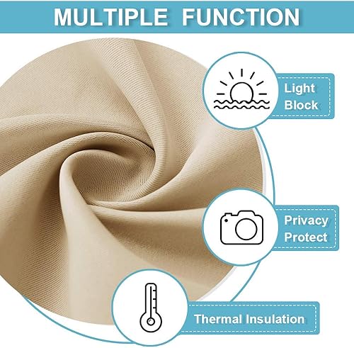 Miniatura 6 de RYB HOME Cortinas opacas para ventana de puerta de autocaravana, cortinas opacas de privacidad para baño, dormitorio, cocina, remolque de viaje,