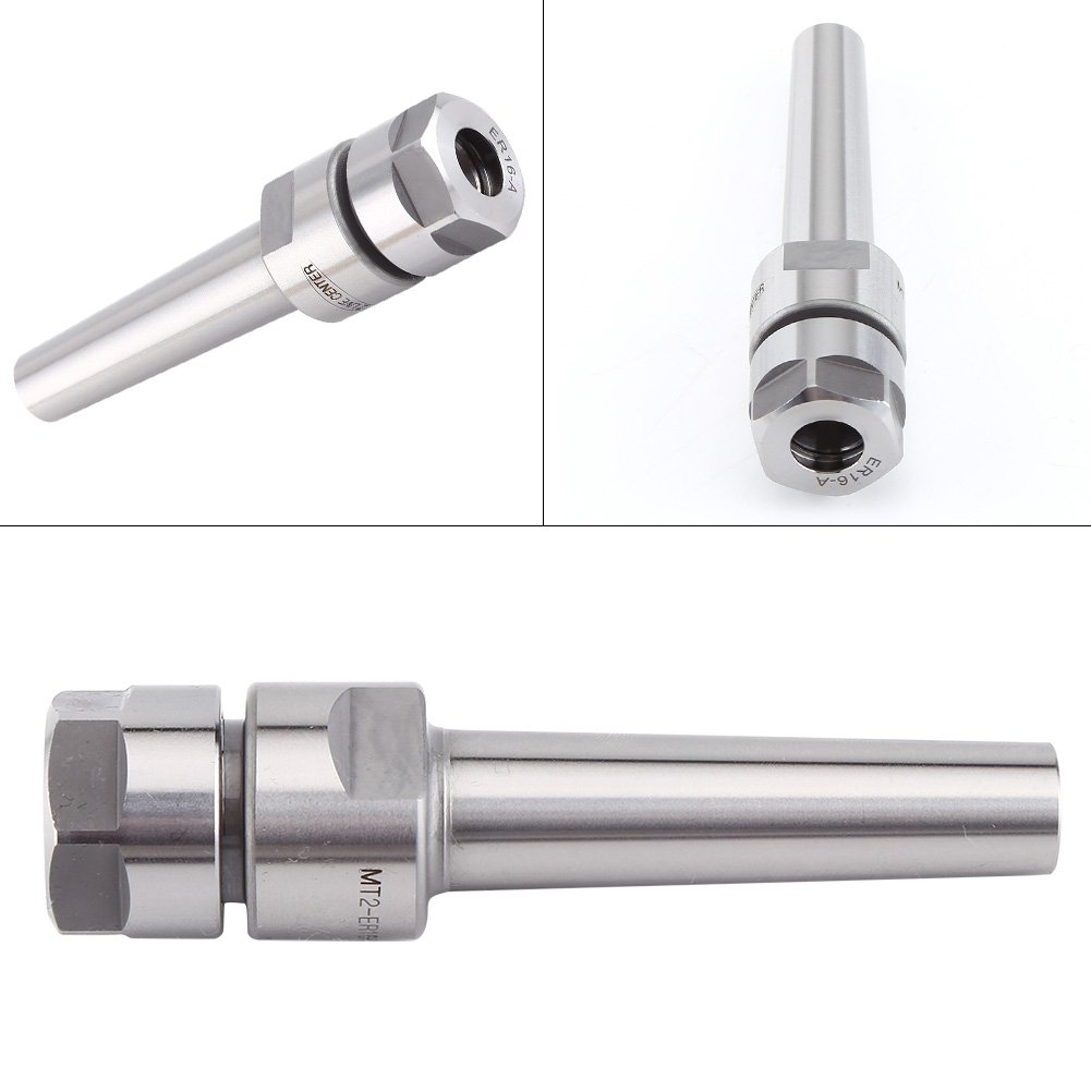 Akozon CNC MT2-ER16-50 MT2 Holder M10 Taper Collet Holder Herramientas de fresado