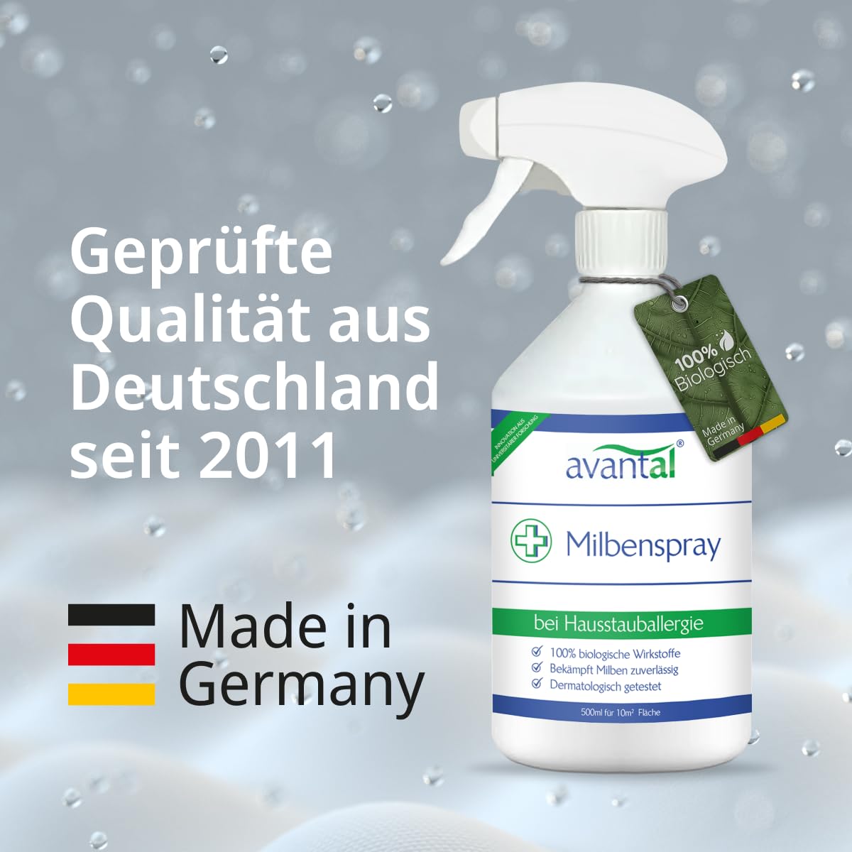 Milbenspray für Matratzen 500ml – geruchloses Anti Milben Spray für Allergiker – langfristig und effektiv Hausstaubmilben bekämpfen (2)