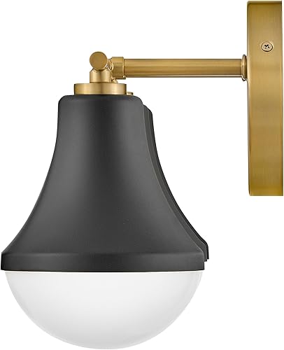 Miniatura 9 de Lark Haddie 85513BK - Moderno tocador de baño de tres luces, se monta arriba o abajo, persianas aseguradas en su lugar, negro + latón lacado