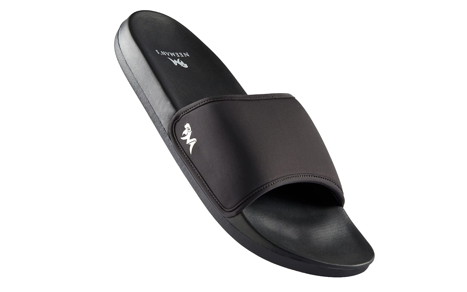 Eco Slides for Women | Natural Rubber Lightwear Slippers (Coal Black)
