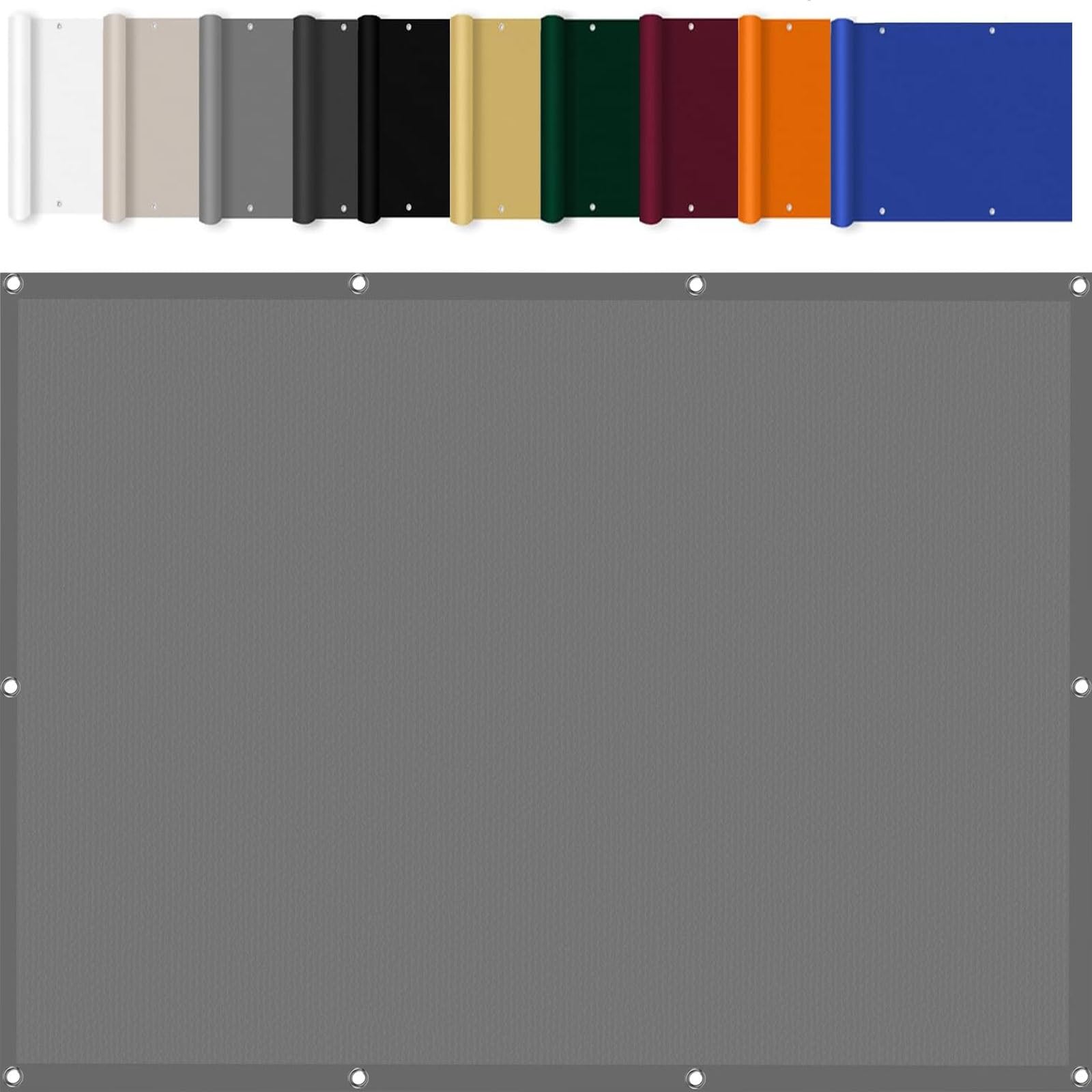 Voile d'ombrage gris clair 1.5x2m pour profiter du balcon en été