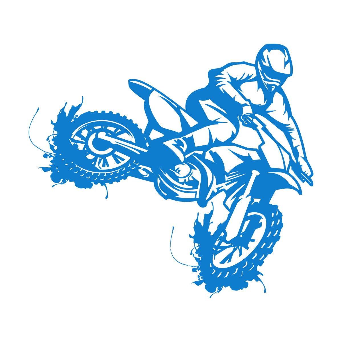 Motocross Dirt Bike Wall Sticker Motorcycle Rider Sport Vinyl Wall Decal Racing Driver Removable Home Bedroom Decoration Extra Large - 68x75cm โ image 1