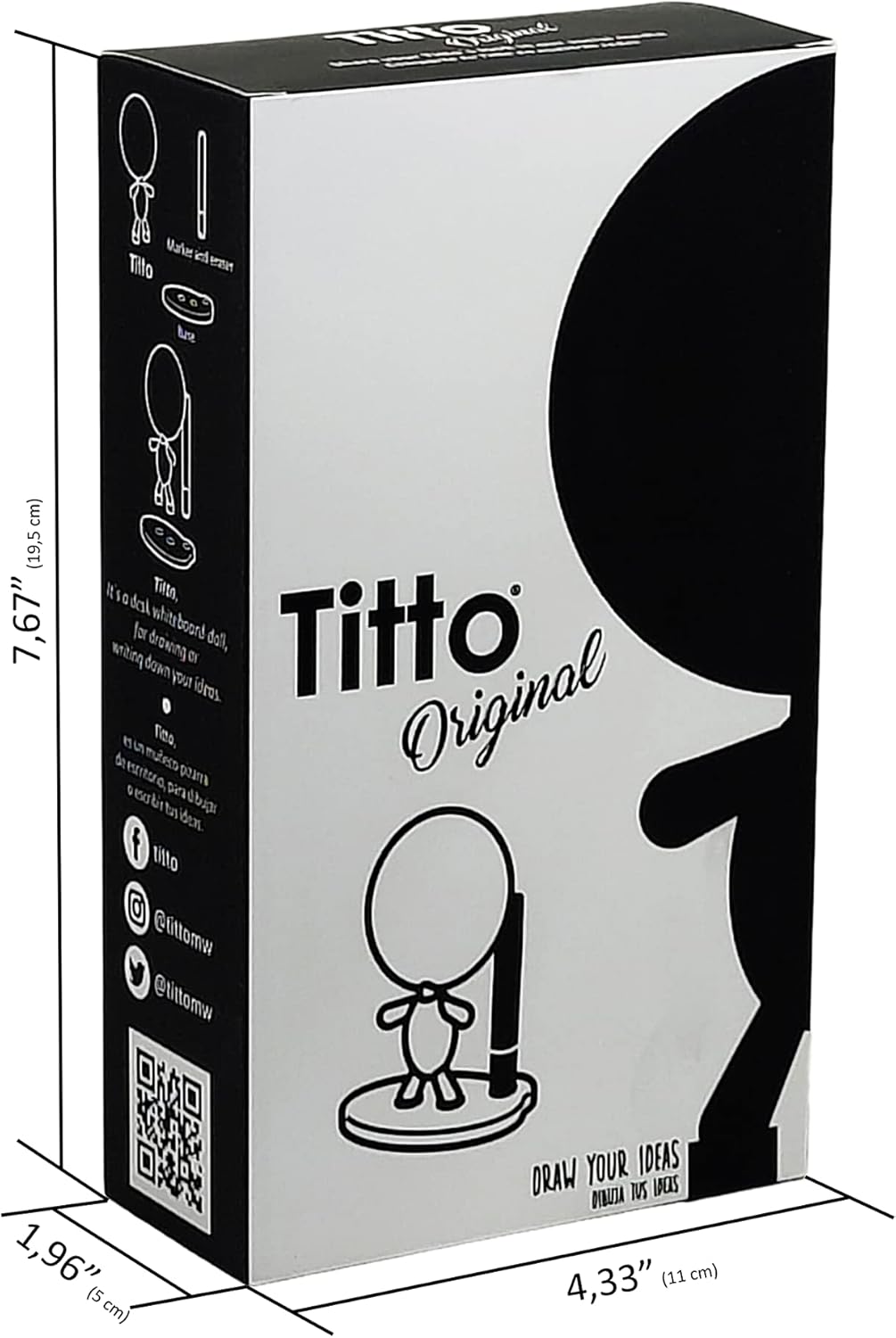 Best Office Gift - Orange Office Coworker Gifts - TITTO Original, Draw Your Ideas - Home & Office Decor Design - Ceramic Memo Pad - (Orange)