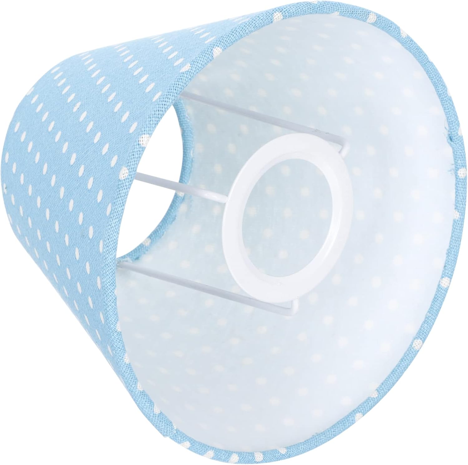 Cloth Lampshade for Table and Floor Lamps Simple Polka Cover Decorative Fabric Shade for Bedroom and Living Room Easy to Install